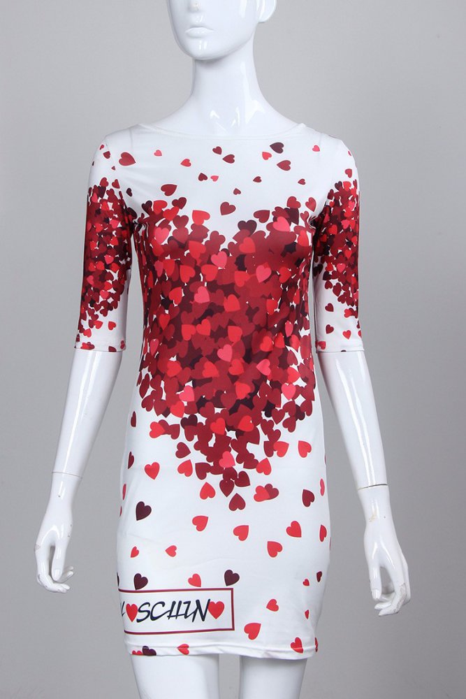 Nádherné srdíčkové elastické šaty vel. M