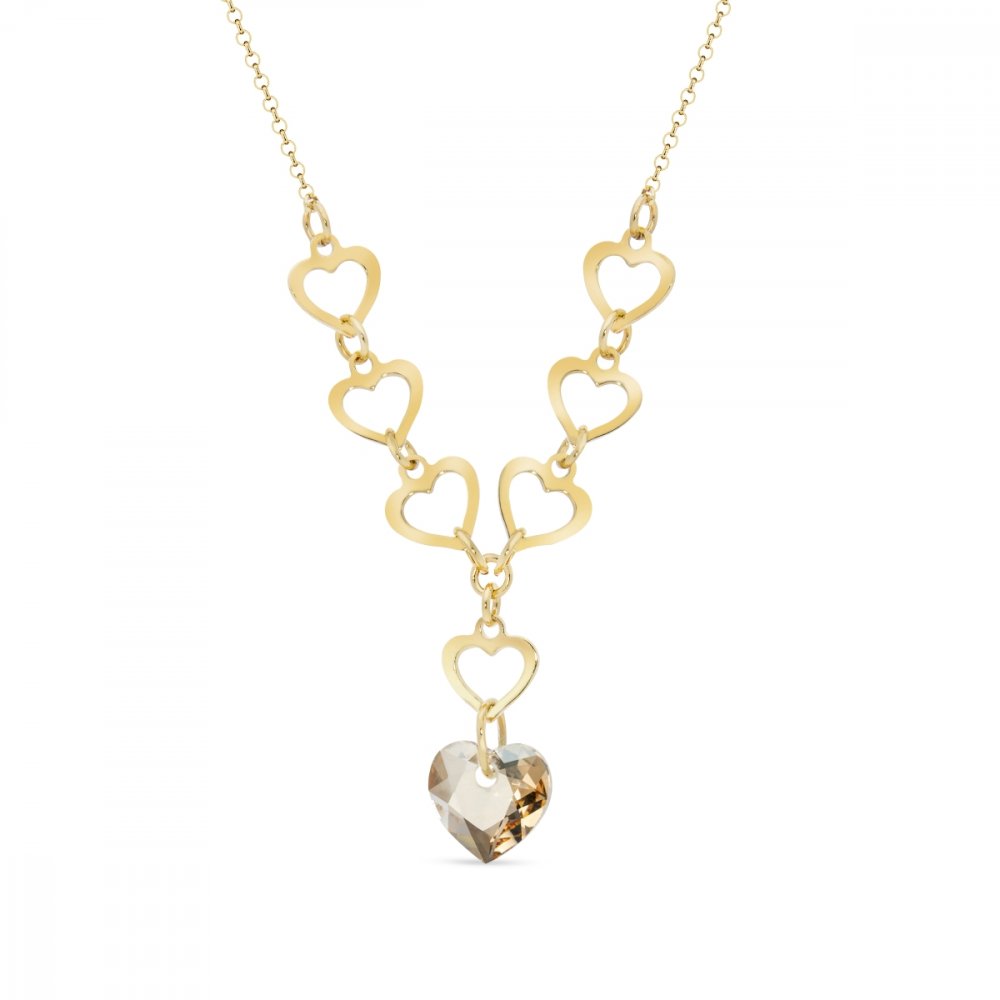 Náhrdelník zlatý se Swarovski Elements Feeling NSG64328GS Golden Shadow