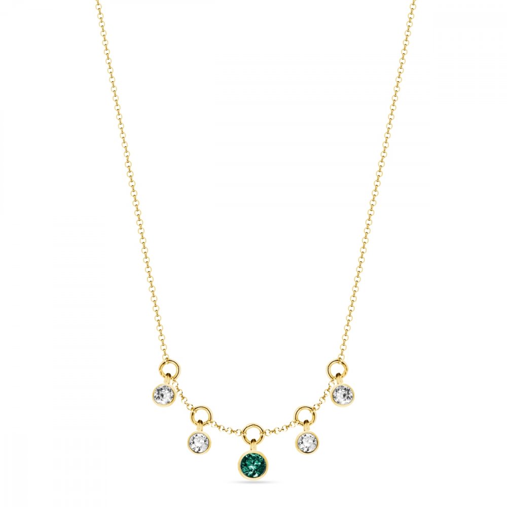 Náhrdelník zelený se Swarovski Elements Brio NGROLO20385EMC Emerald