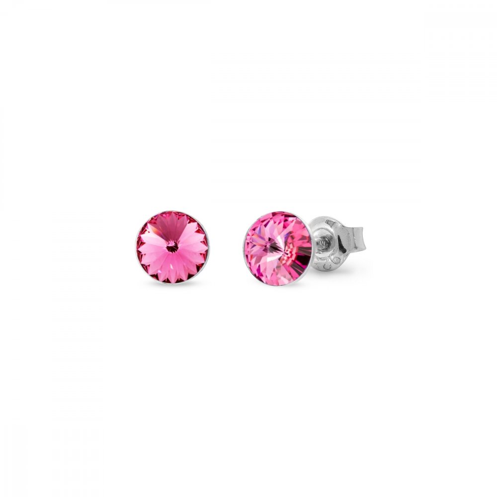 Náušnice růžové Rivoli se Swarovski Elements Sweet Candy Studs K1122SS29R  Rose 6 mm