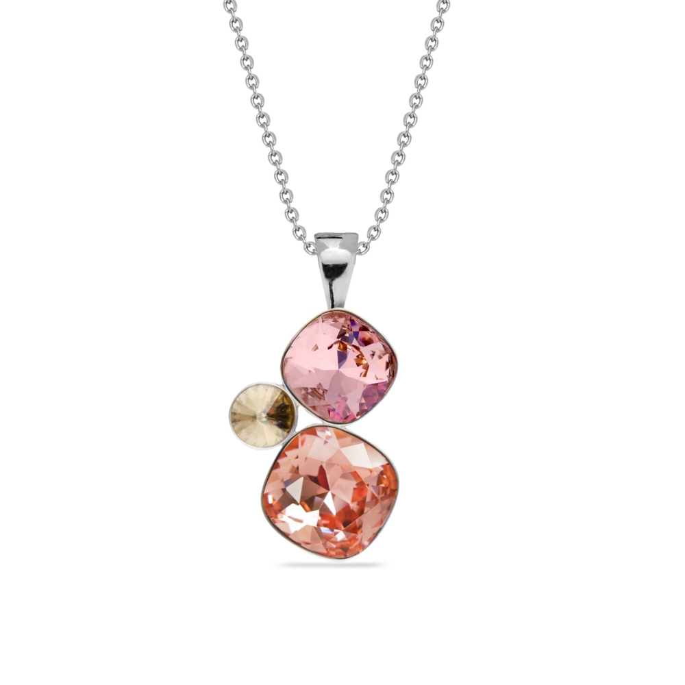 Náhrdelník se Swarovski Elements PARAISO N4470MIX1RP Rose Peach
