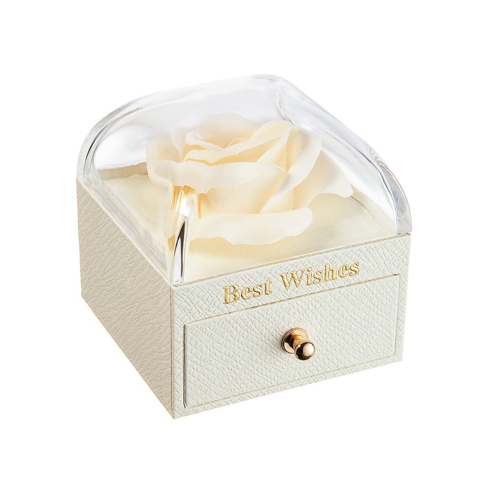 Dárková krabička květina KR0006 bílá