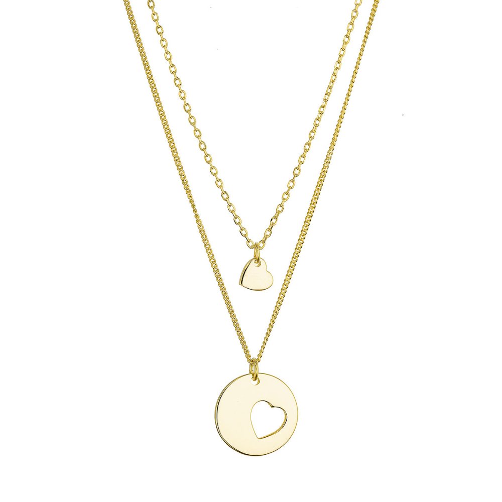 Pozlacený stříbrný set náhrdelníků pro maminku a dceru 62047