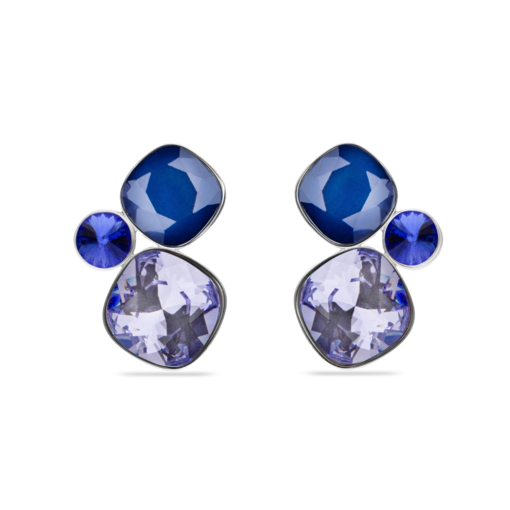 Levně Náušnice se Swarovski Elements PARAISO K4470MIX1PL Provence Lavender