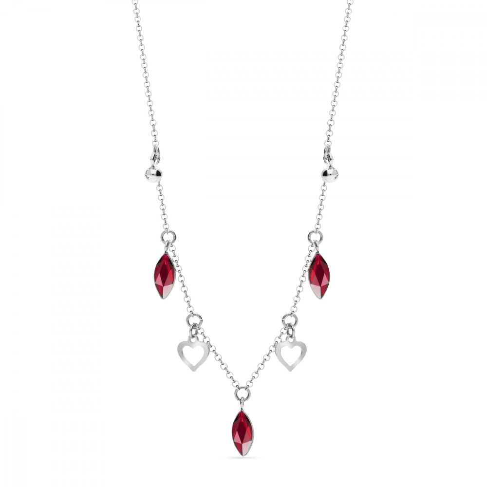 Levně Náhrdelník červený se Swarovski Elements Euphoria NROLO22017SC Scarlet