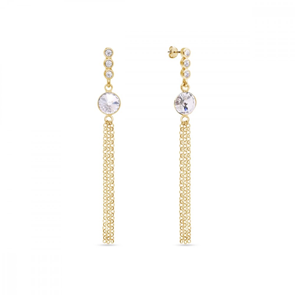 Náušnice čiré se Swarovski Elements Ballena KCG1122SS29C Krystal