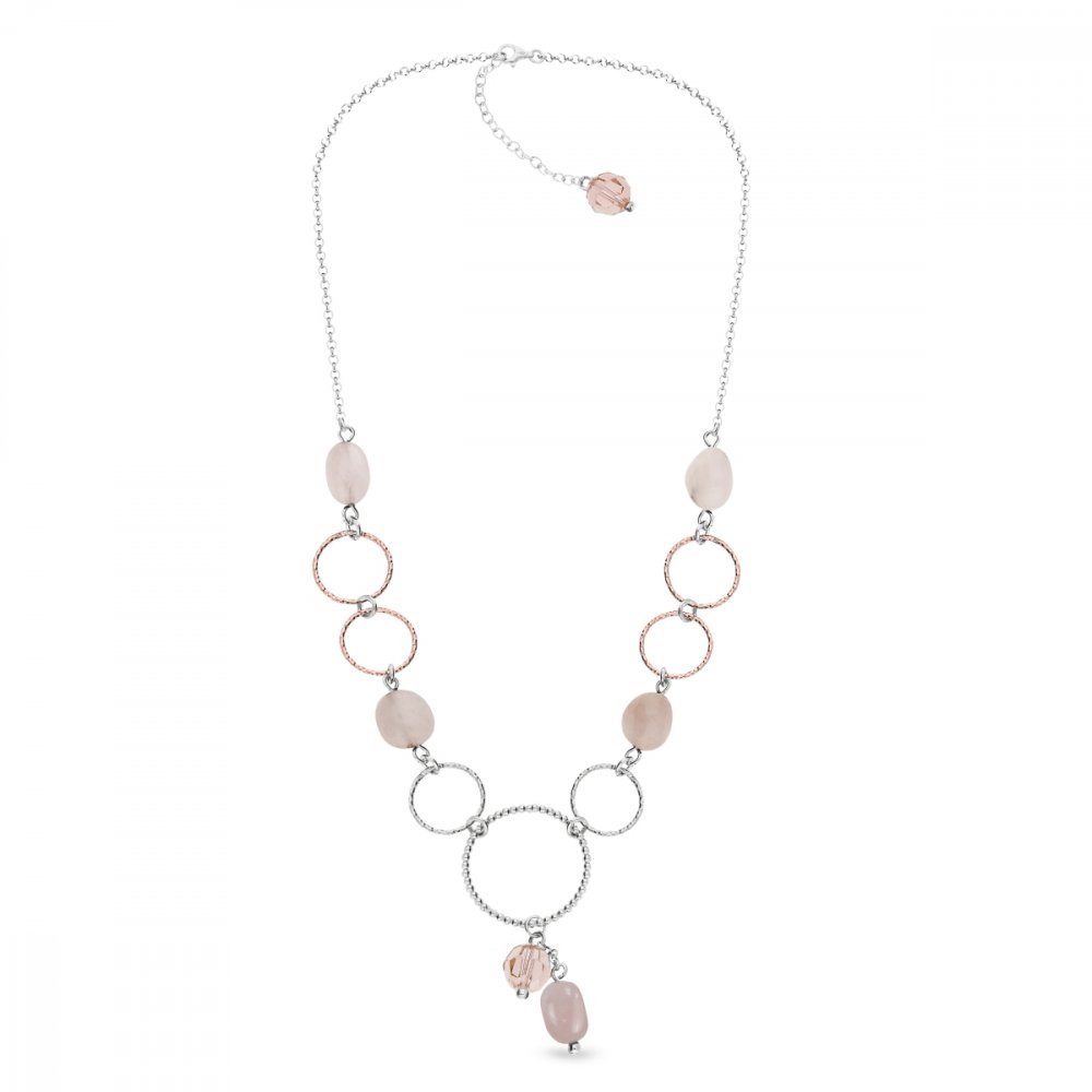 Stříbrný náhrdelník růžový Delicado N5000VR8RQ Vintage Rose