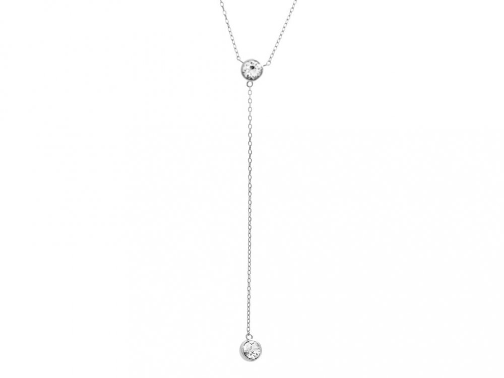 Stříbrný řetízkový náhrdelník Swarovski Elements Krystal