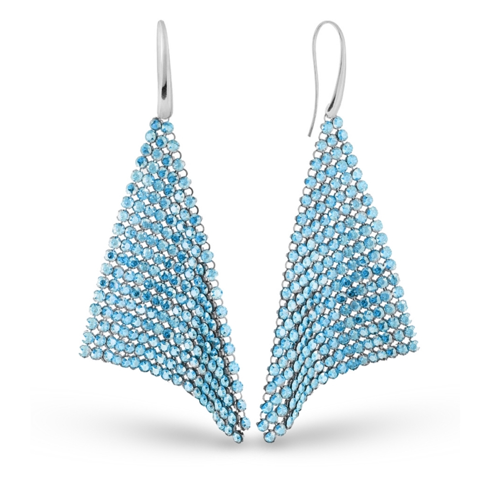 Náušnice se Swarovski Elements Chic KWMESH18AQ Aqua