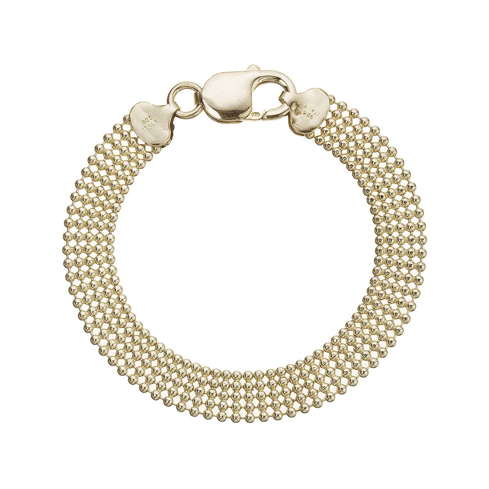 Elegantní náramek pozlacený kuličkový 73066