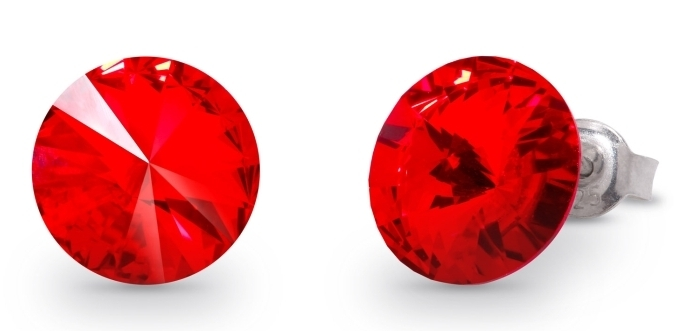 Náušnice Rivoli růžové se Swarovski Elements Sweet Candy Studs K1122SS47LSI Light Siam