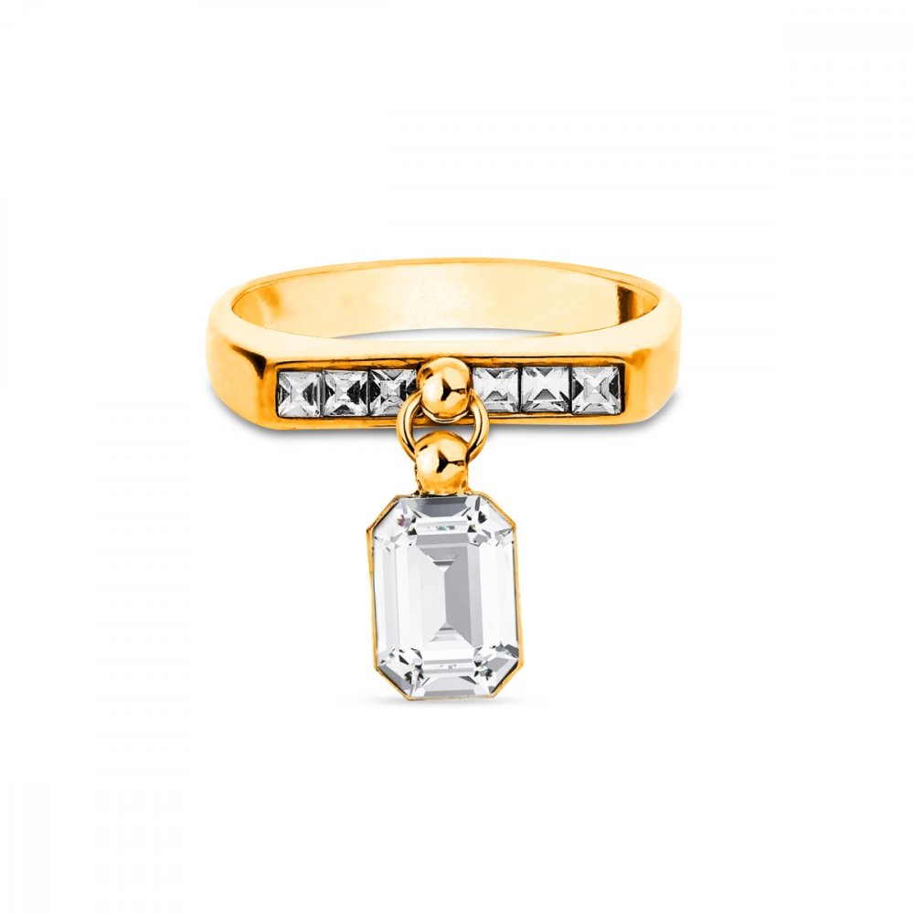 Prsten čirý se Swarovski Elements Royal PKKG26028C Krystal 56