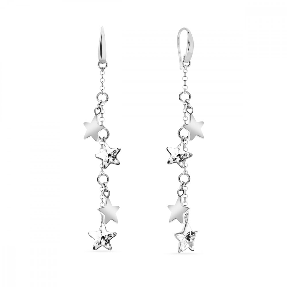 Náušnice čiré se Swarovski Elements Mirth KWROLO28164C Krystal