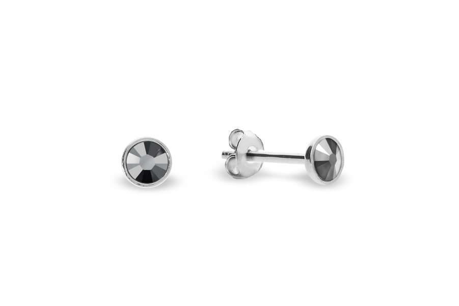 Náušnice šedé se Swarovski Elements Pinpoint Studs K2038SS10LTCHR Light Chrom