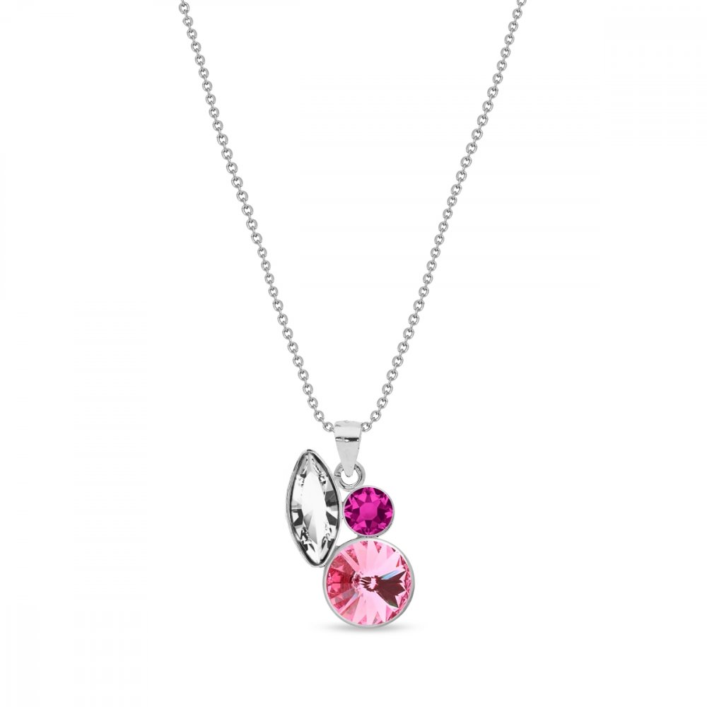 Náhrdelník růžový se Swarovski Elements Artesia Fine N2201MIX1CR Rose
