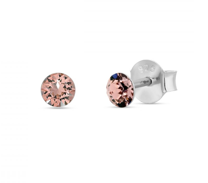Náušnice růžové se Swarovski Elements Dotty Studs K1088PP31VR Vintage Rose