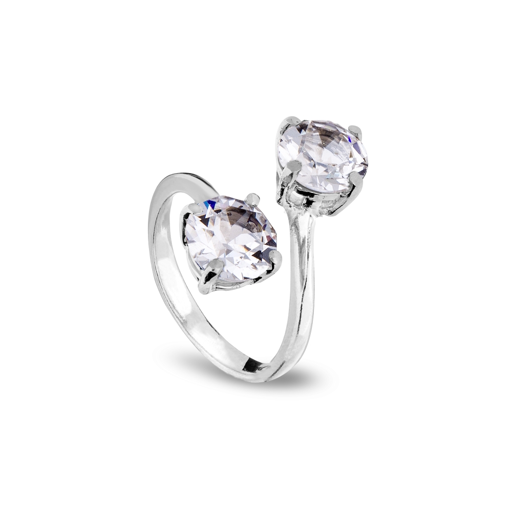 Prsten čirý se Swarovski Elements Ronda PP10882C Krystal