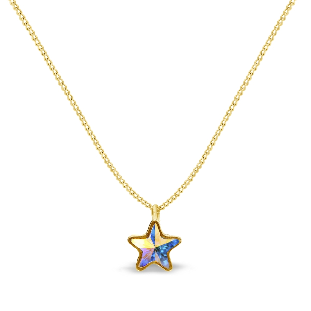Náhrdelník duhový se Swarovski Elements Astral Star NG28165AB L