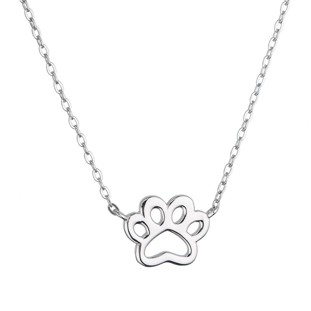 Stříbrný náhrdelník tlapka 62042