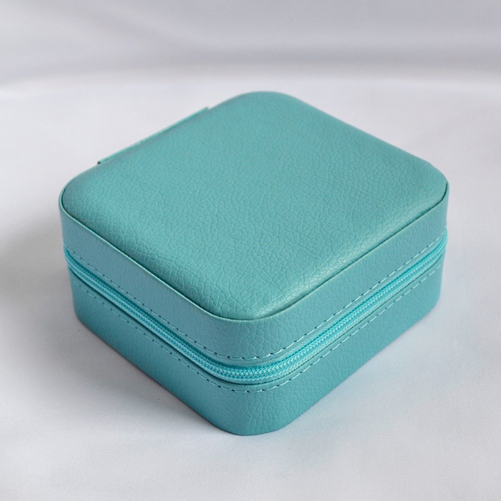 Šperkovnice čtvercová na zip SK0001 modrá