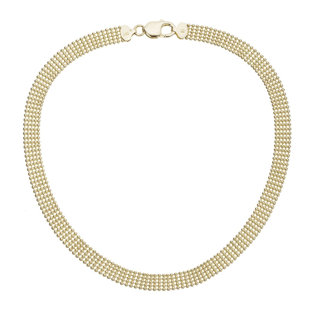 Elegantní náhrdelník pozlacený kuličkový 72102