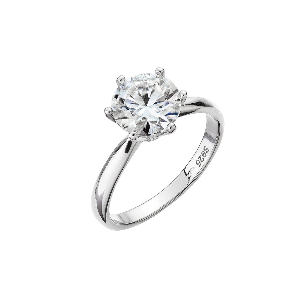 Stříbrný prsten MIA 15M00002 moissanite 53