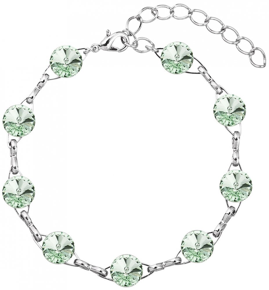 Náramek zelený Rivoli se Swarovski Elements Chrysolite 8 mm