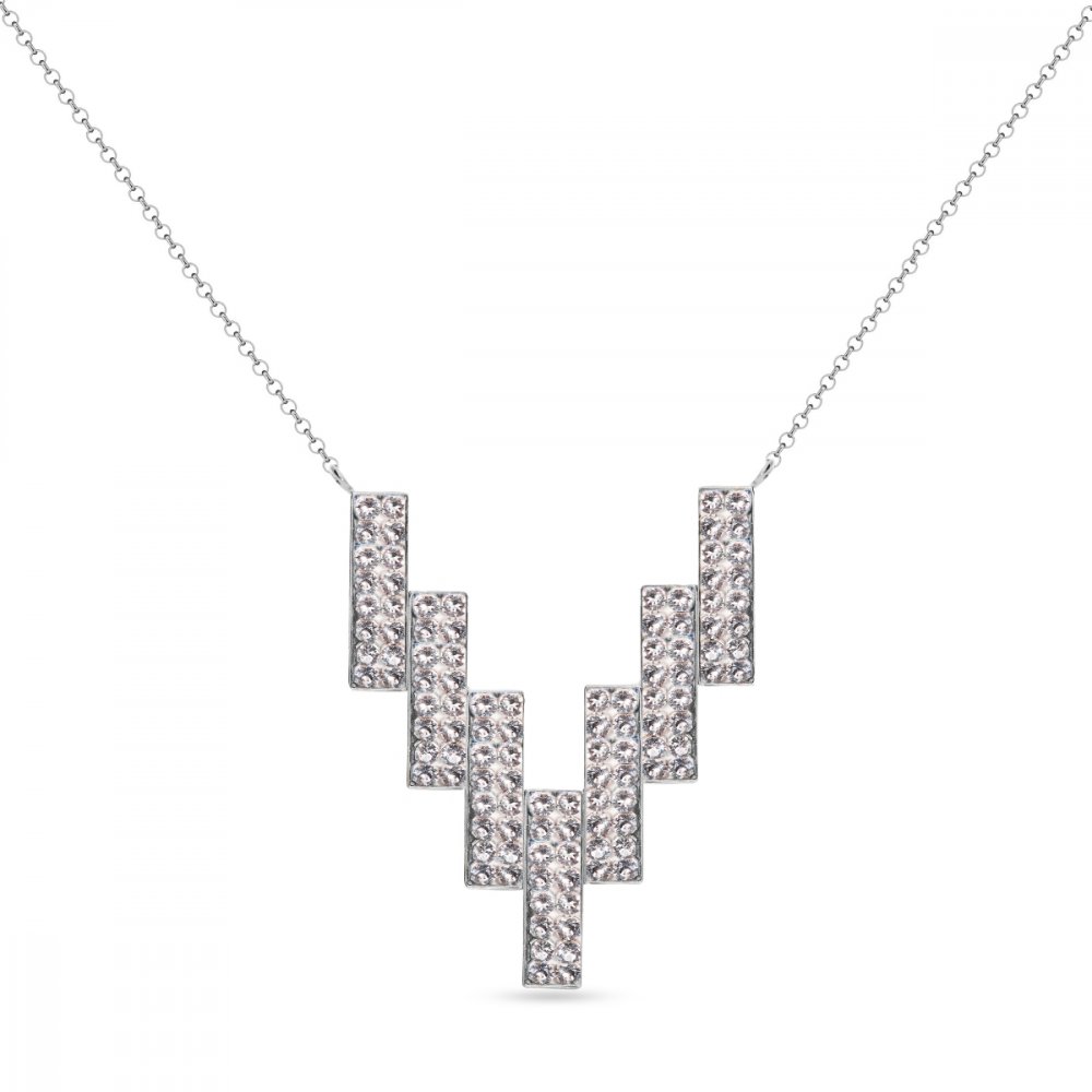 Levně Náhrdelník čirý se Swarovski Elements Moonlinght NFMP7CC Krystal