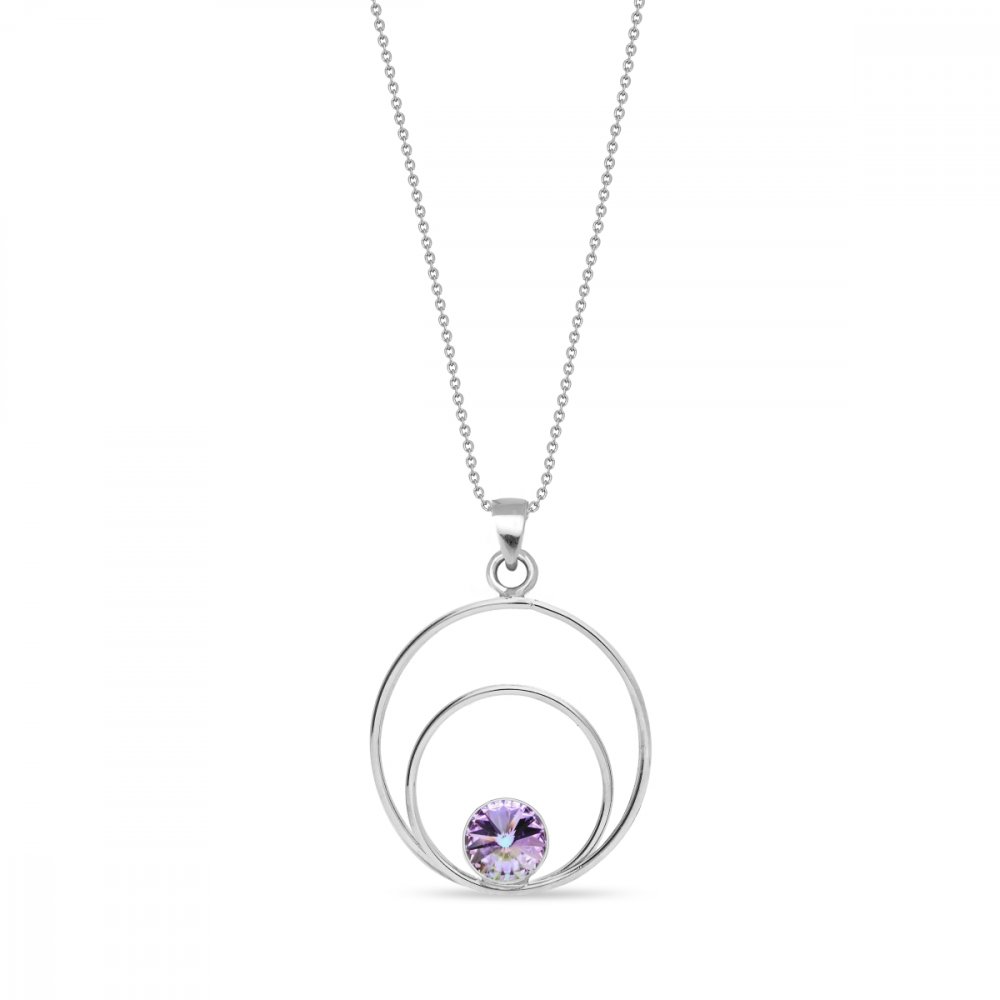 Náhrdelník fialový se Swarovski Elements Glory NOD1122SS29VL Vitrail Light