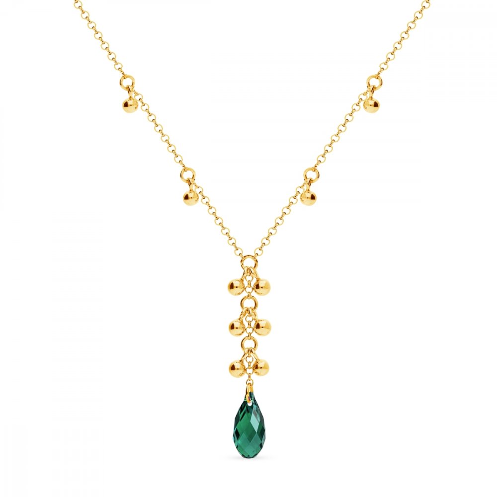 Náhrdelník zelený se Swarovski Elements Triumph NGROLO6010EM Emerald