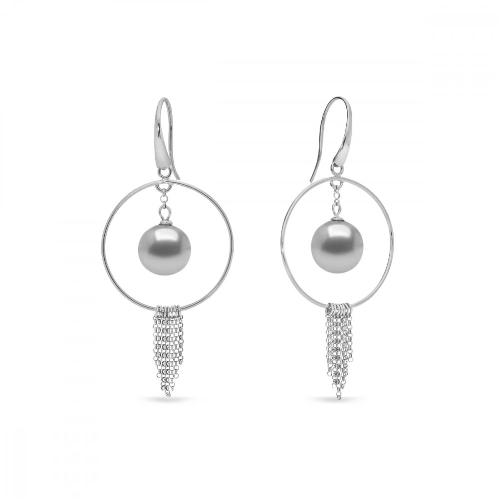 Náušnice šedé se Swarovski Elements Eden KWRD581812LG Light Grey