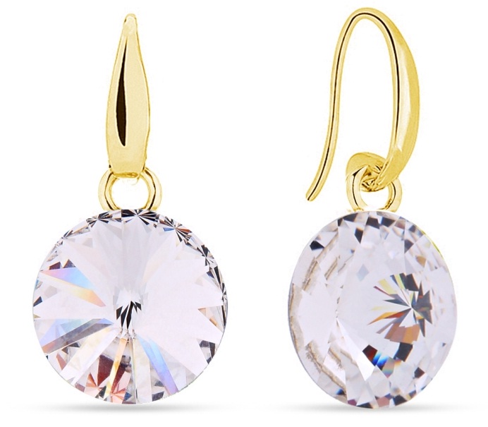 Náušnice se Swarovski Elements Candy gold KWG112212C Krystal