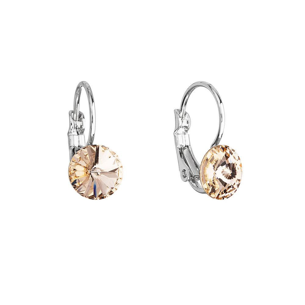 Náušnice Rivoli se Swarovski Elements visací Light Peach 8 mm