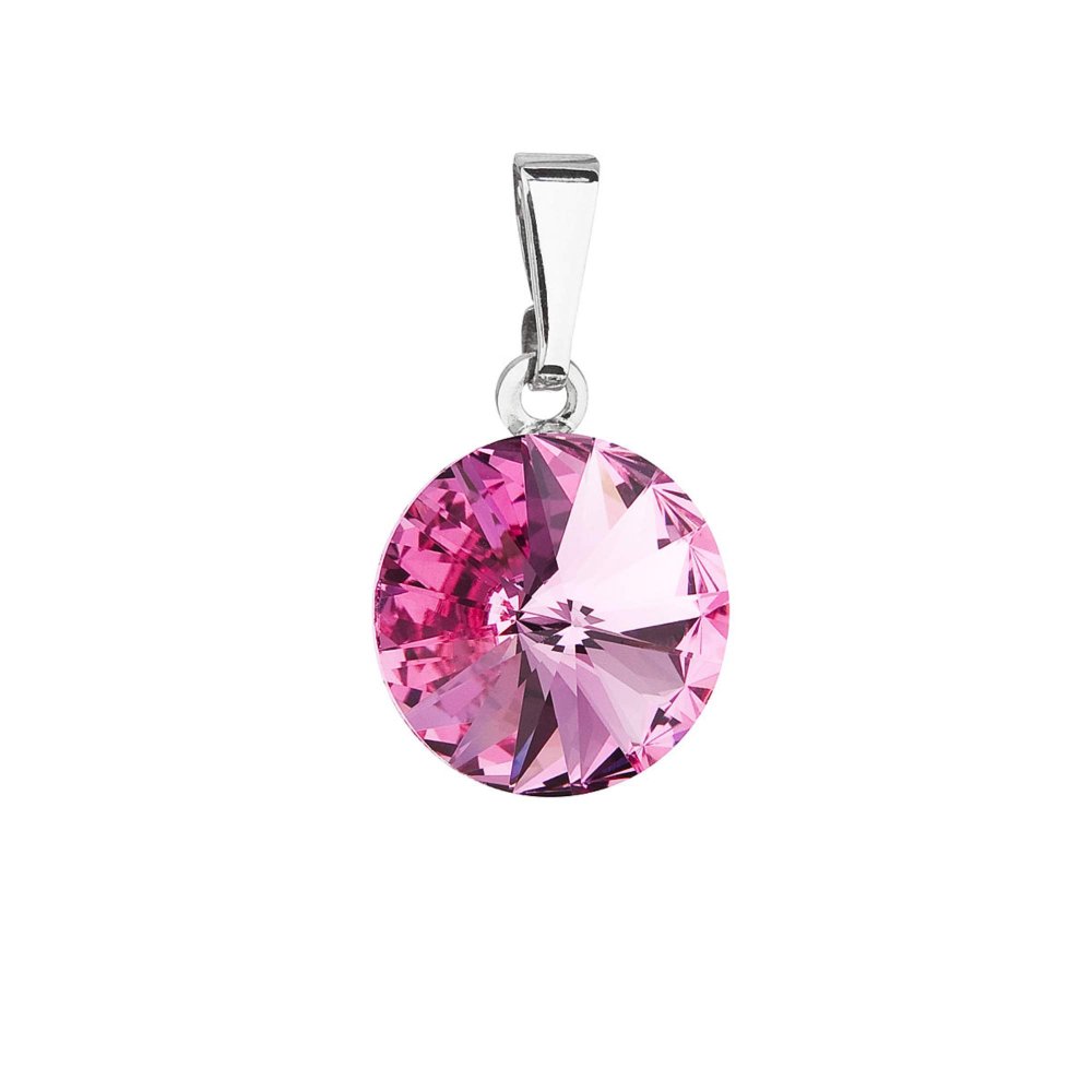 Přívěsek růžový Rivoli se Swarovski Elements Rose 12 mm