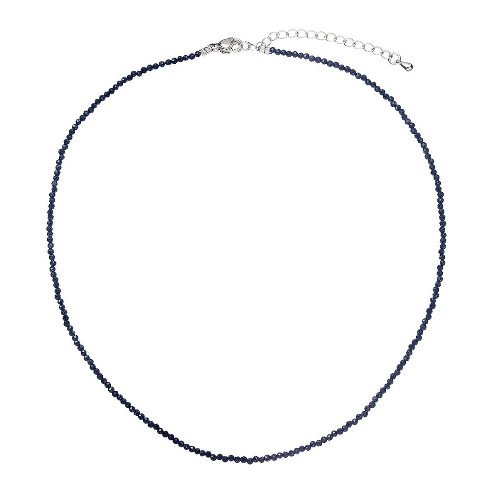 Levně Náhrdelník s blue sandstone kameny 42012.3 ocel