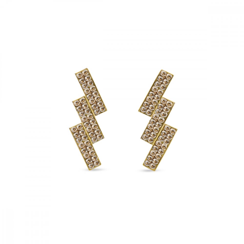 Levně Náušnice zlaté se Swarovski Elements Moonlight KGFMP3GSGS Golden Shadow