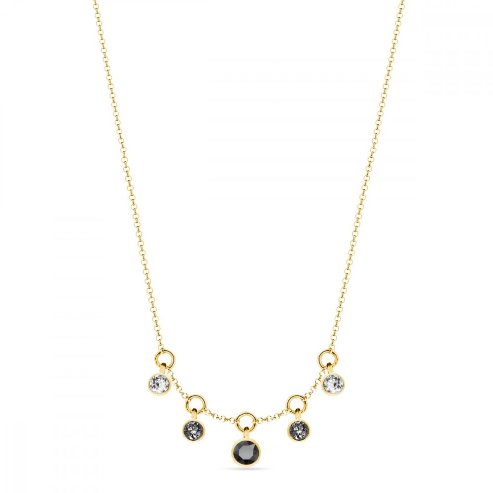 Náhrdelník černý se Swarovski Elements Brio NGROLO20385HSNC Hematite