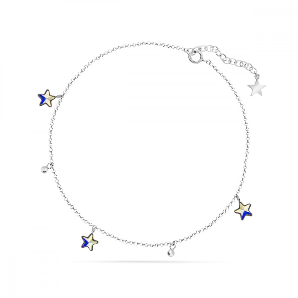 Řetízek na nohu duhový se Swarovski Elements Vilo BA28163AB