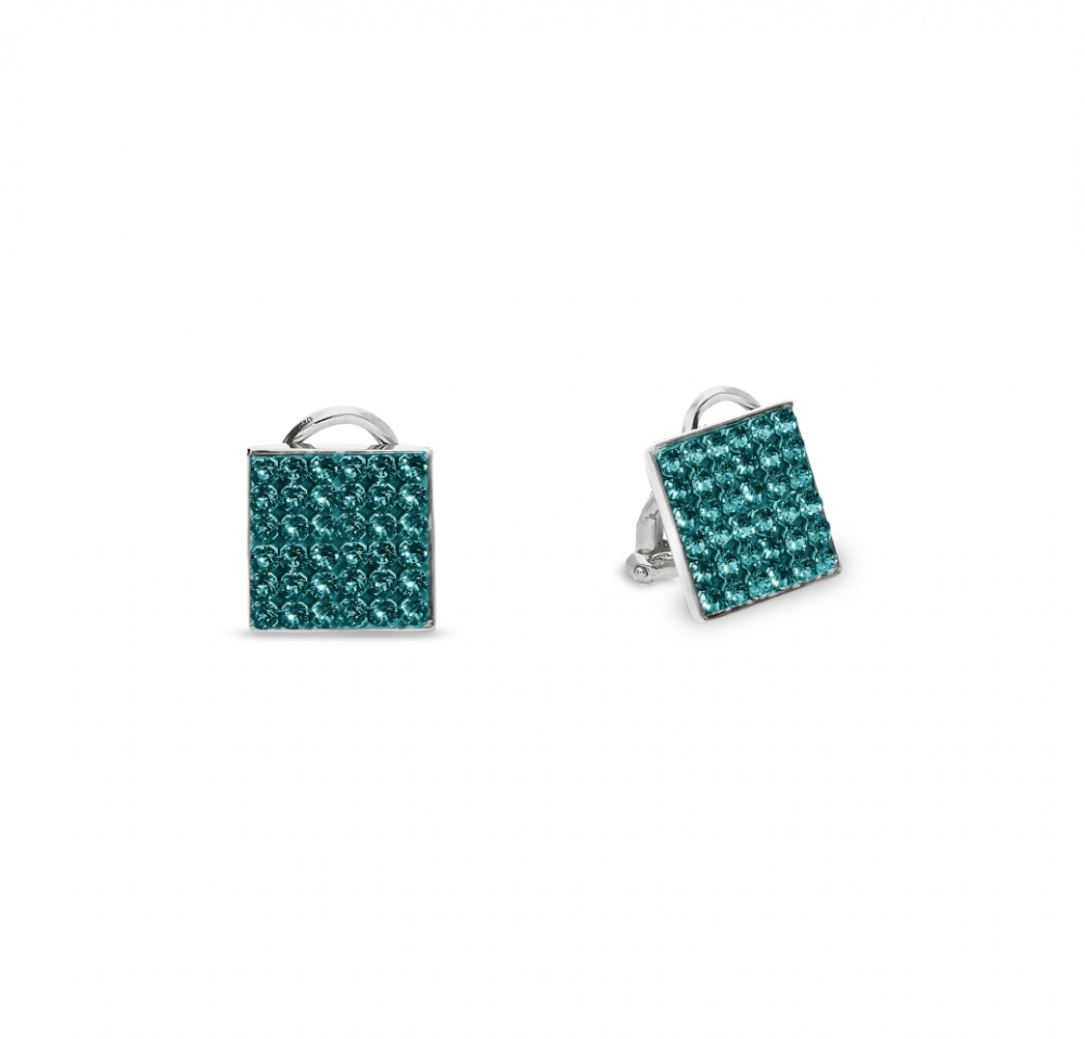 Náušnice zelené se Swarovski Elements Kingdom Clips KLFM6EM Emerald