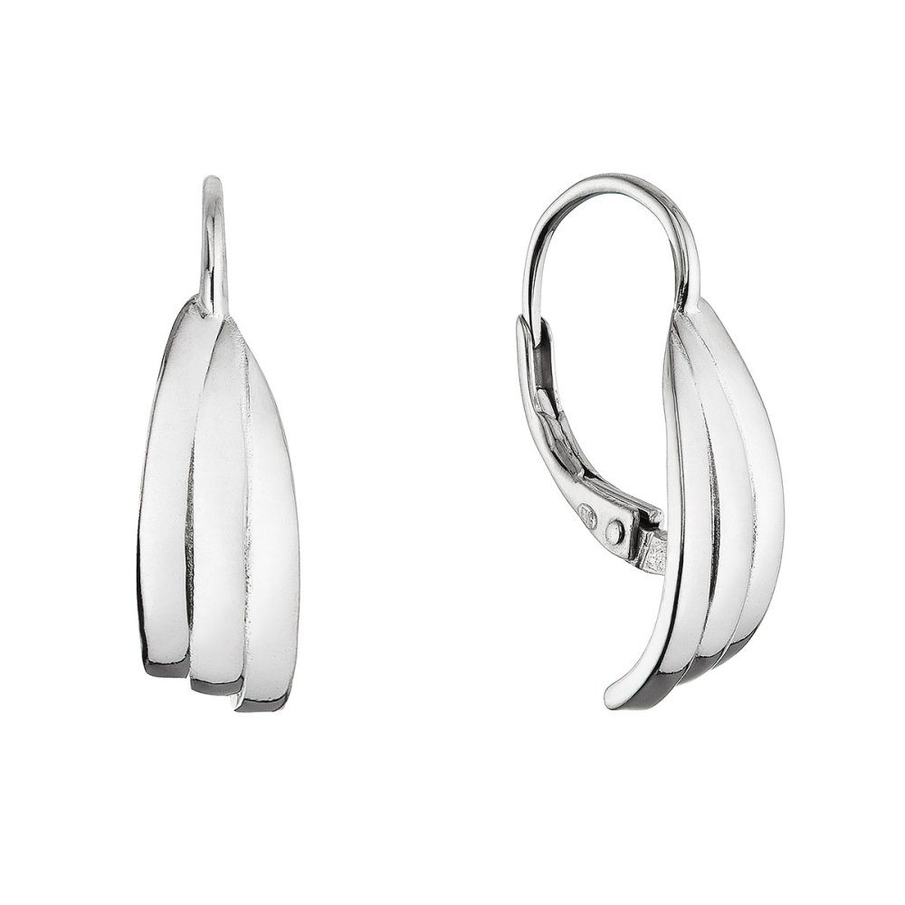 Stříbrné náušnice rýhované 61077