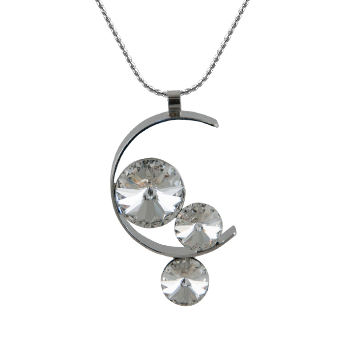 Náhrdelník se Swarovski Elements půlměsíc rivolli krystal