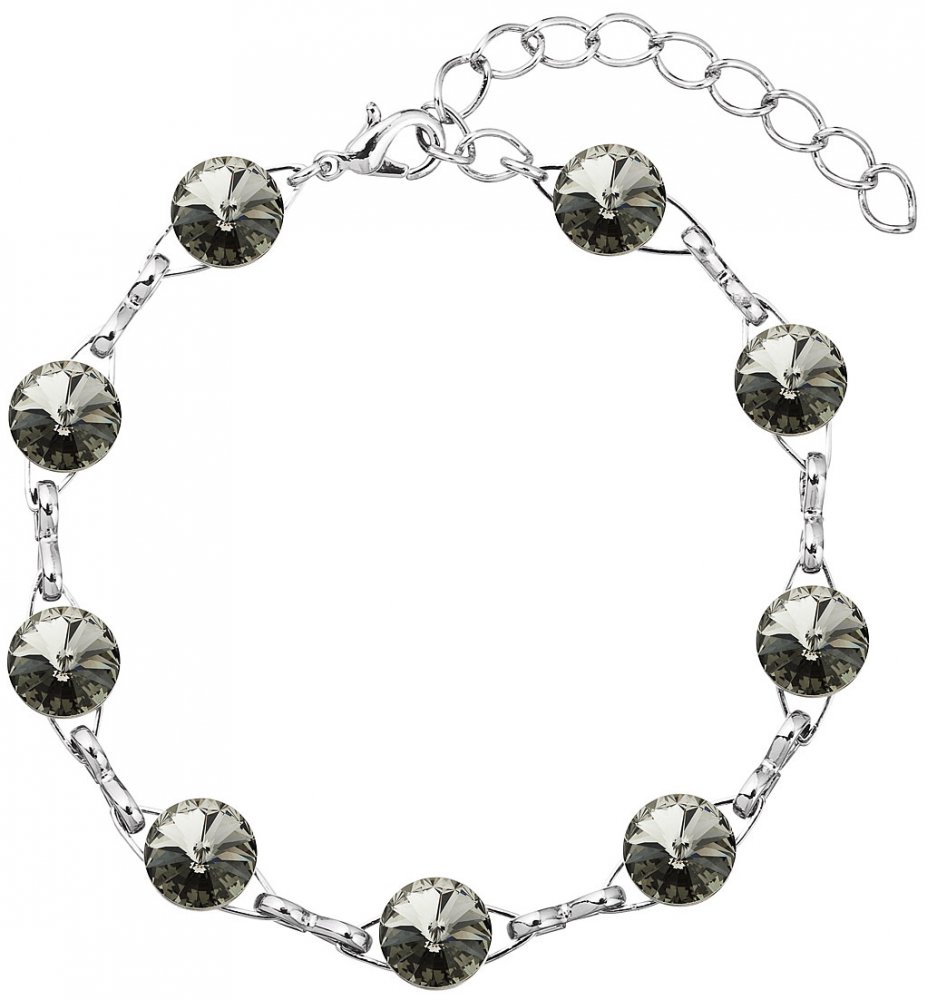 Náramek Rivoli se Swarovski Elements Black Diamond 8 mm
