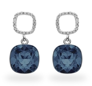 Náušnice se Swarovski Elements Orbis KC447010DB Denim Blue