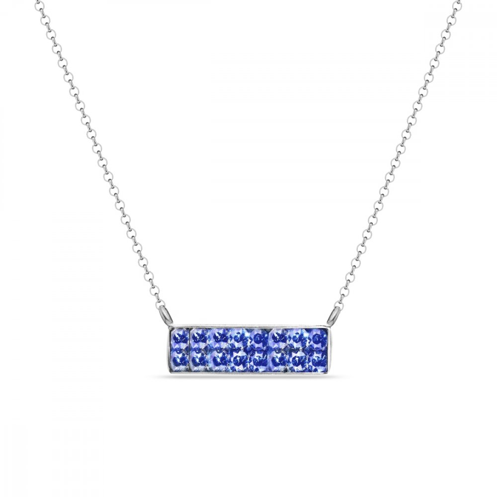 Levně Náhrdelník modrý se Swarovski Elements Radiance NFMP2SA Sapphire