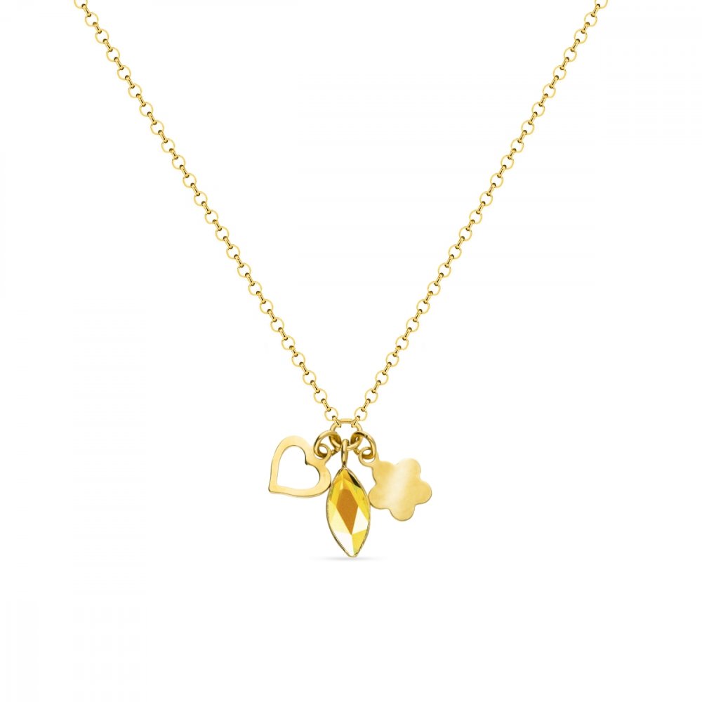 Náhrdelník žlutý se Swarovski Elements Serenity NGMIX2201SF Sunflower