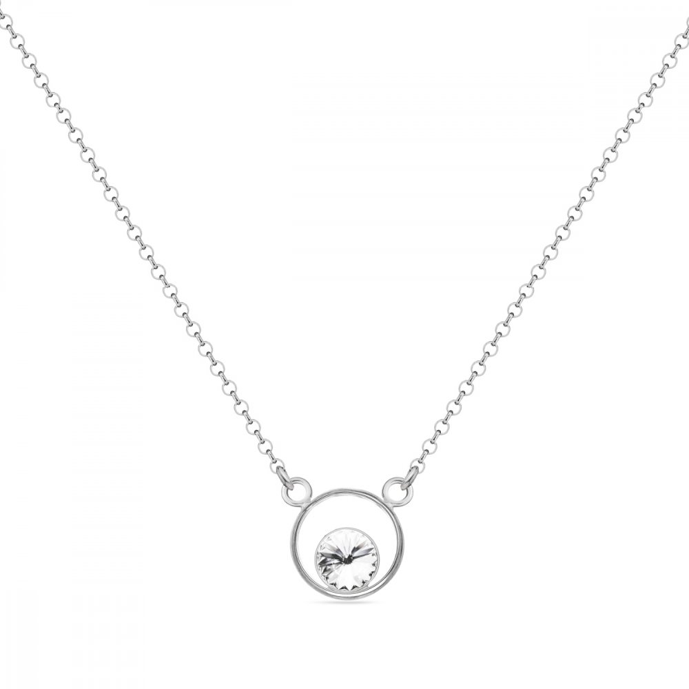 Náhrdelník čirý se Swarovski Elements Fame NOM1122SS29C Krystal