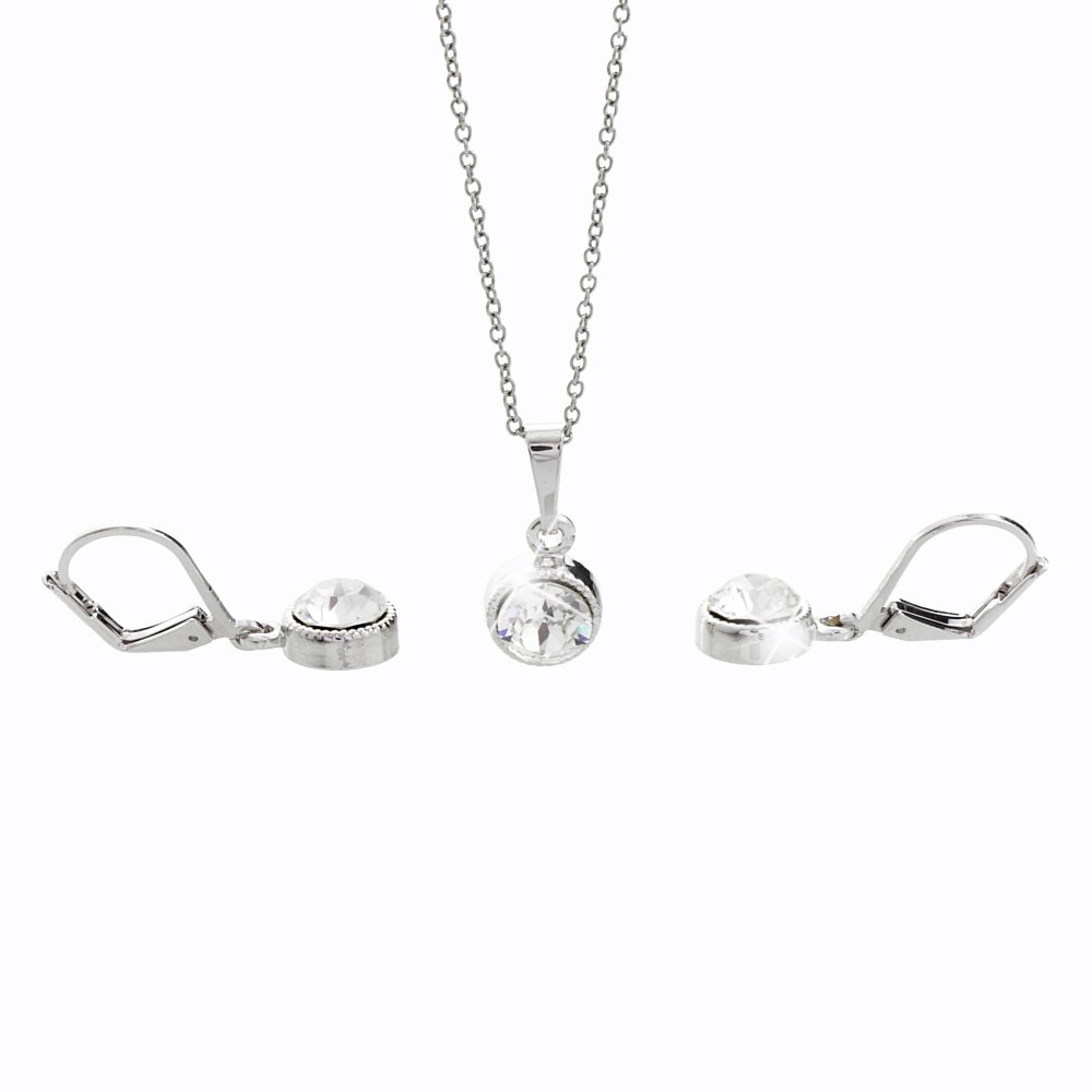 Souprava čirá se Swarovski Elements Krystal