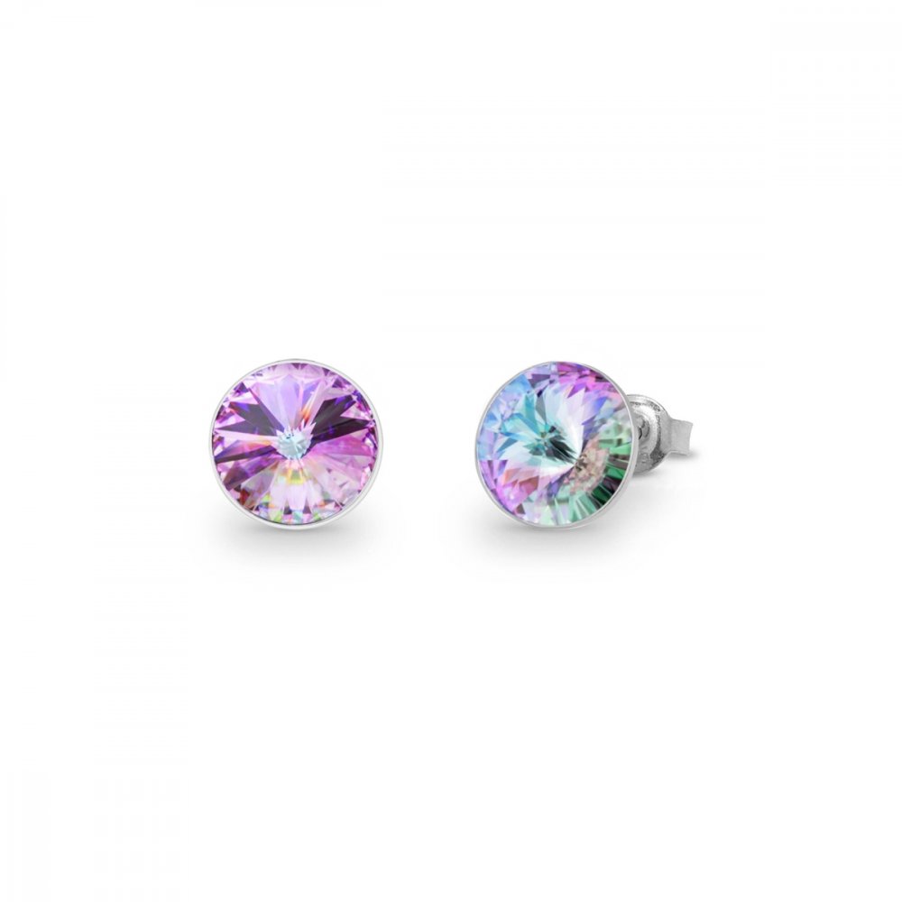 Levně Náušnice fialové Rivoli se Swarovski Elements Sweet Candy Studs K1122SS39VL Vitrail Light 8 mm