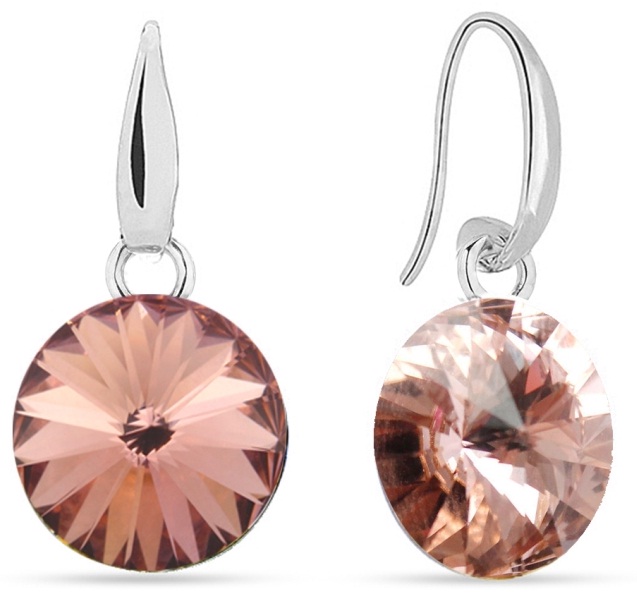 Náušnice Rivoli se Swarovski Elements Candy KW112212VR Vintage Rose 10 mm