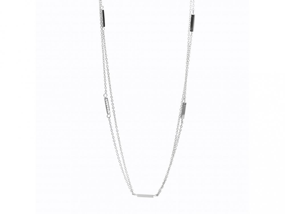 Řetízkový náhrdelník se Swarovski Elements čárka Krystal